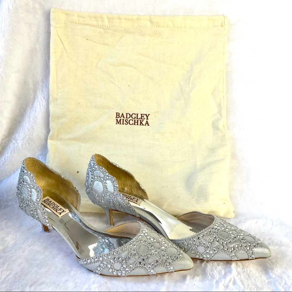 Badgley Mischka Ginny Pointed Toe D'orsay Evening Formal Shoes